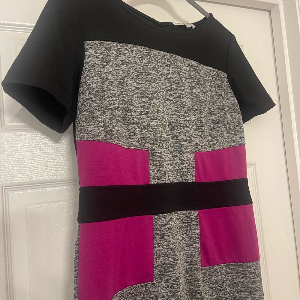Sandra Darren Size 10 Color Block, Short Sleeved … - image 4